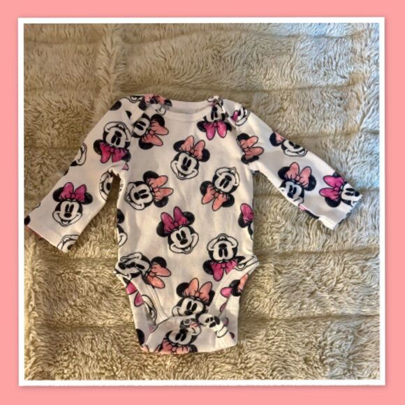 Infant Disney/Jumping Bean Baby Bean Onesie - 3 mo. - Minnie Mouse - Picture 1 of 2